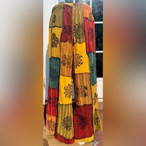 Colorful Patchwork Bohemian Pants